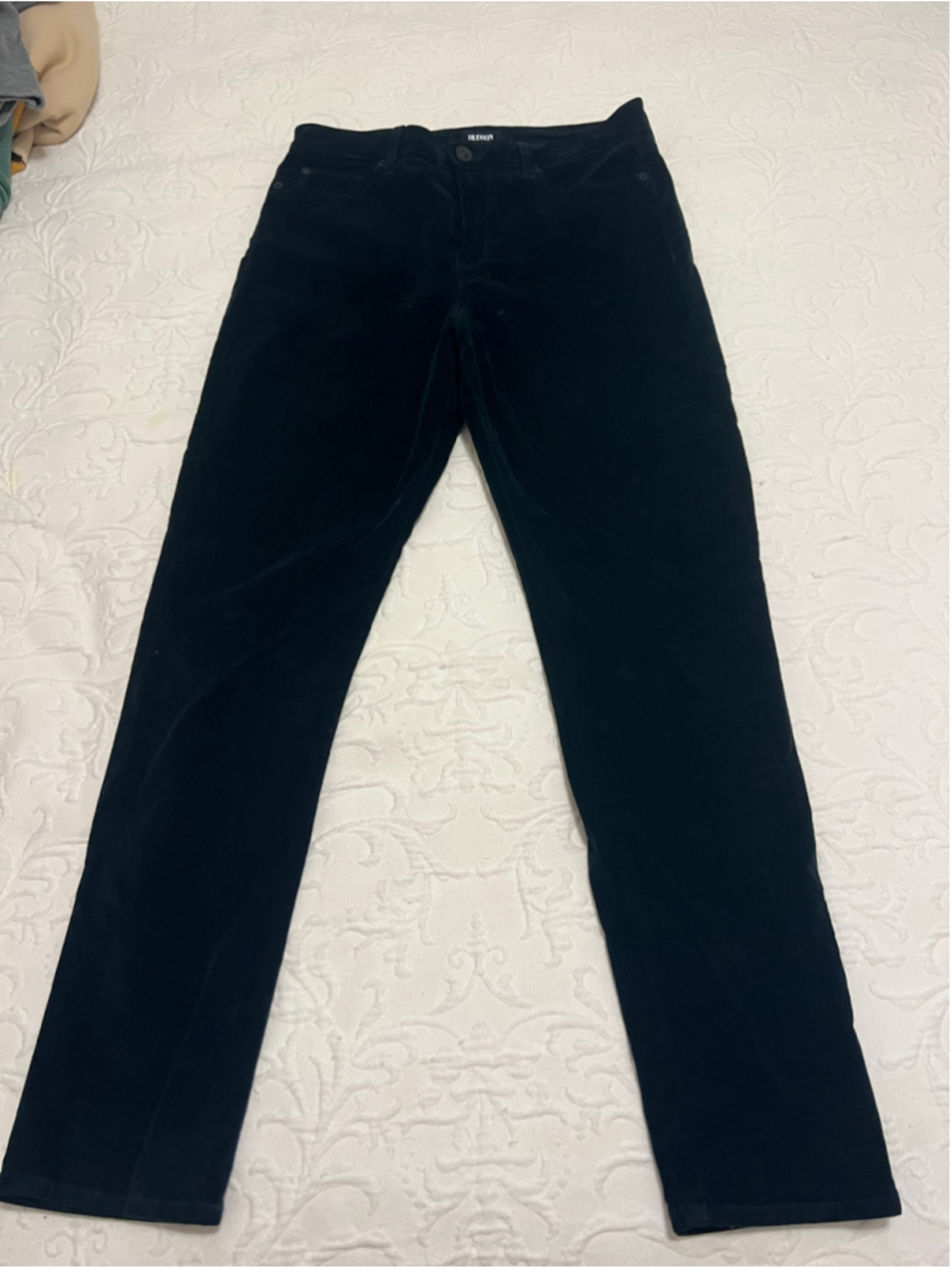 Women's Hudson Barbara High Waist Super Skinny Jeans Size 29 Hunter Green Velvet